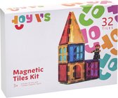 Magna-Tiles (Toyvs) Magnetische Tegels Bouwblokken 32 Stuks – Bonus 1 Magnetische Figuurtjes