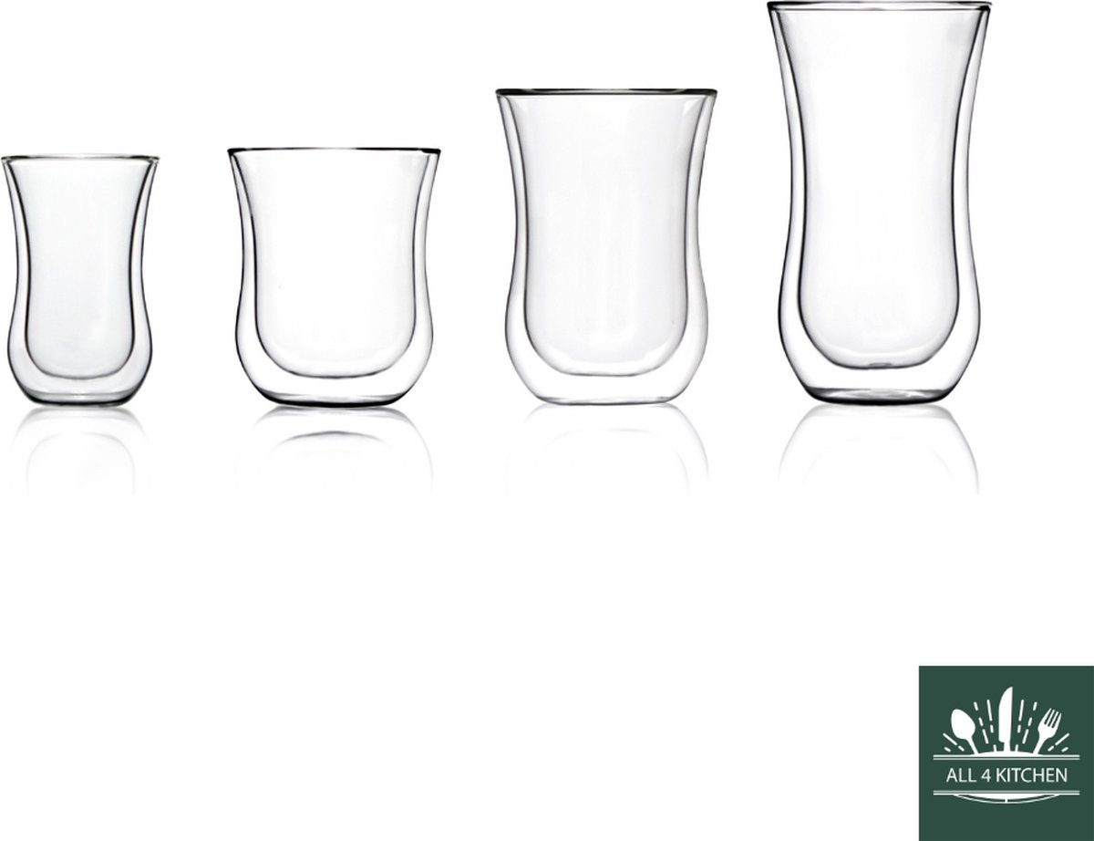 Dubbelwandige glazen - Stölzle - dubbelwandig koffie Theeglas 90 ML,-coffee 'n more