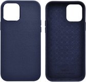 WIWU -  Telefoon Hoesje geschikt voor iPhone 12 / 12 Pro - Calfskin Back Cover - Blauw