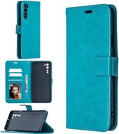 LuxeBass Hoesje geschikt voor Oppo Find X2 Lite - Bookcase Turquoise - portemonnee hoesje - telefoonhoes - gsm hoes - telefoonhoesjes