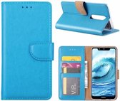 LuxeBass Hoesje geschikt voor Nokia 5.1 Plus - Bookcase Turquoise - portemonnee hoesje - telefoonhoes - gsm hoes - telefoonhoesjes