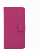 LuxeBass Hoesje geschikt voor Samsung Galaxy A80 - Bookcase Roze - portemonnee hoesje - telefoonhoes - gsm hoes - telefoonhoesjes