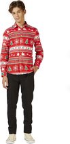 OppoSuits Winter Wonderland - Tieners Kerst Overhemd - Kerst - Maat: 12 jaar