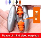 Earplugs / oordoppen - festival - 30 decibel- 300+ herbruikbaar - gehoorbescherming - filter - oranje - siliconen - herriestoppers