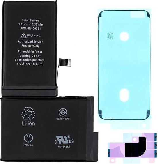 Batterie iPhone X (qualité A +) | Autocollant de cadre | | bol.com