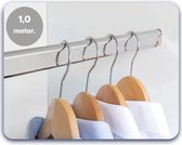 Eleganca kledingstang - kledingroede - chroom extra stevig - ophangen van kleding - 90 cm - inclusief kastroededragers en schroeven