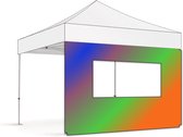 Zijwand 3m met raam – Easy up Professional | Heavy duty PVC - Full Colour- bedrukking