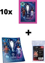 Topps Champions League Sticker 2021/2022 - 10 Sticker Packs + Topps Champions League Empty Album + UltraPro Sleeves