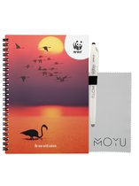MOYU Ringband A5 - Hardcover - WWF Flamingo - Uitwisbaar Notitieboek - Duurzaam Steenpapier