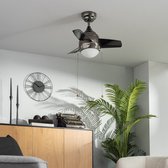 Plafond ventilator met verlichting - zomer/winterstand - Ø66cm-  3 snelheden - Trekschakelaar - AC motor - 7W LED - Zilver