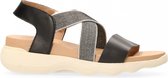 Van Dalen  - Sandaal Leer Met Elastiek - Black - 39
