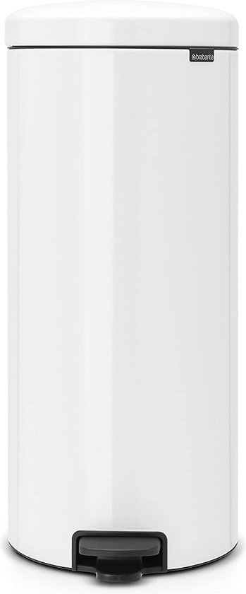 Brabantia pedaalemmer- staal, wit - 30 liter