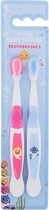 kindertandenborstel  Baby Shark2 stuks roze en blauw