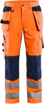 Blaklader Werkbroek High Vis met ventilatie 1565-1811 - High Vis Oranje/Marineblauw - D92