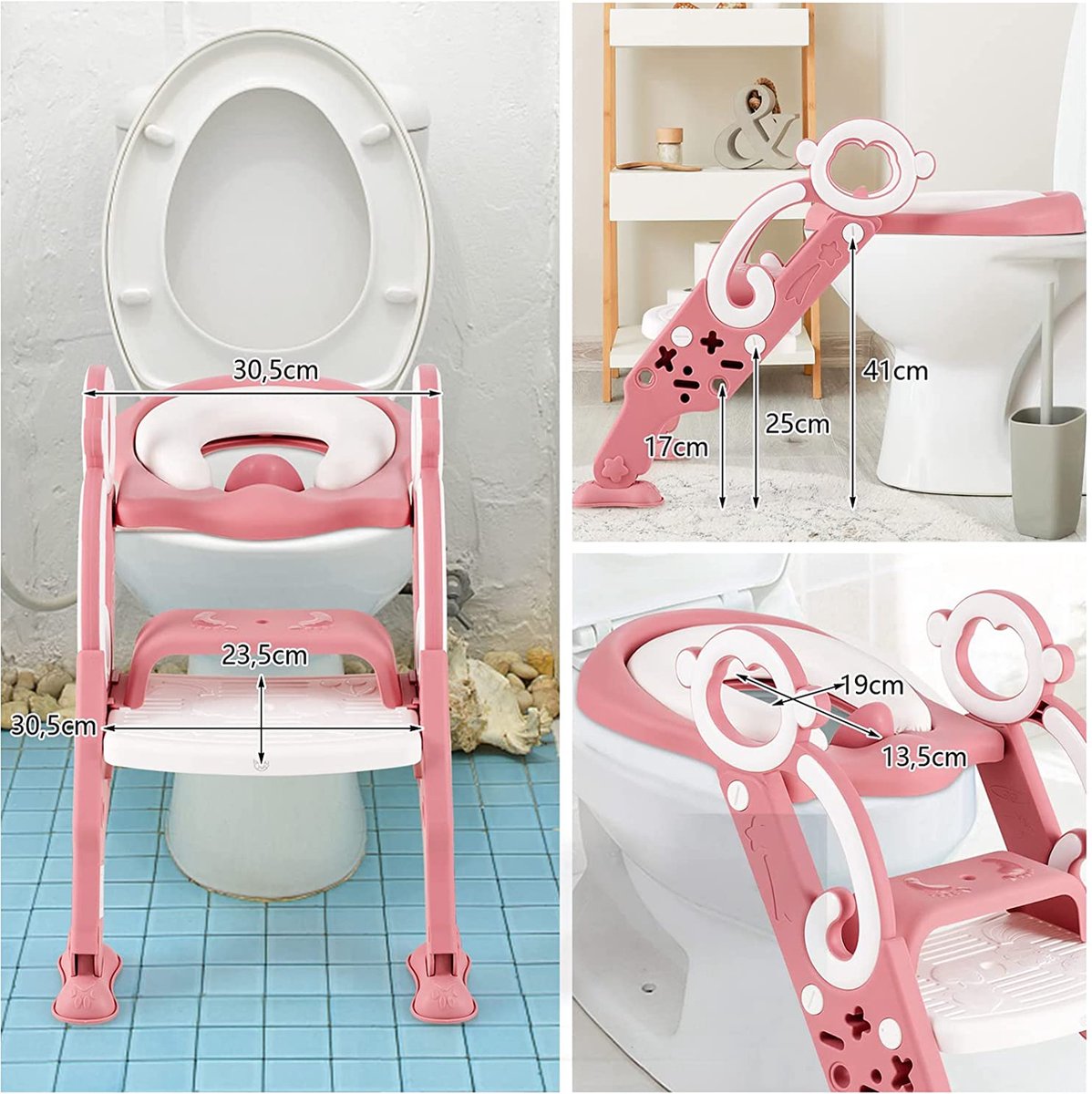 Diaper Champ 04200-01 Potty 3-in-1 - potje, WC-bril & Schemel, blauw