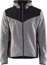 Blaklader Gebreid jack met softshell 5940-2536 - Grijs mêlee/Zwart - XL