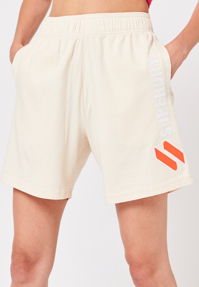 Superdry Code Sl Applique Boy Korte Broek XS Vrouw 18c – Oatmeal