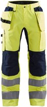 Blaklader Werkbroek met stretch High Vis 1552-1811 - High Vis Geel/Marineblauw - D136