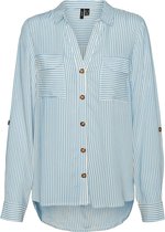 Vero Moda VMBUMPY LS SHIRT - Snow White Blue