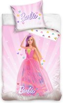 Bol.com Barbie Princess Dekbedovertrek - Katoen - Eenpersoons - 140x200 cm - Roze aanbieding