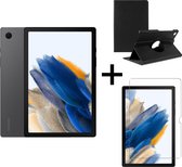 Samsung Galaxy Tab A8 (2021) - 64GB - Wifi - 10.5 inch - Gray + Draaibare hoes + Screenprotector tempered glass