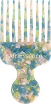 AfriEssence Speckle Afro Peigne | Peigne Afro - Cheveux Bouclés - Volume - Cheveux Bouclés - Peigne Large - Acétate - Cheveux Bouclés - Peigne Shower Démêlant - Afro Cheveux Soins | Vert
