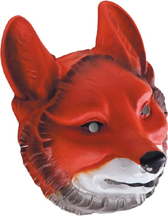 Carnival Toys Verkleedmasker Vos Rood/wit One-size