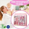 baby verzorgingsset van 10 - Roze - Kraam cadeau - Baby verzorgingsproducten - Thermometer - Borstel - Baby nagel set - Nagel knipper - Baby care kit - Geschenkset meisje