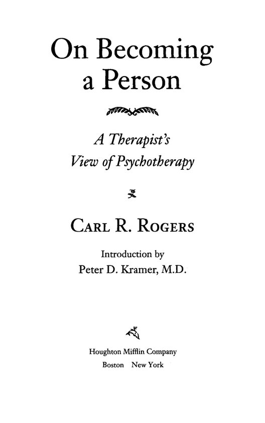 On Becoming a Person - cover