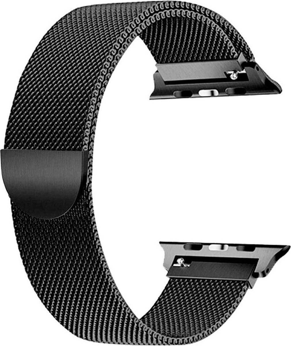Technow Milanees Magnetic loop geschikt voor Garmin Vivomove Sport Bandje - Zwart