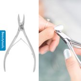BeautyTools Professionele Nagelriem Knipper -  Stevige Vellentang voor Nagelriemen (Cuticle cutter) - Pedicure / Manicure tang - Uitgestoken snijvlak 12 mm - INOX (NN-0201)