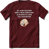 50 jaar geleden T-Shirt | Grappig Abraham 50 Jaar Verjaardag Kleding Cadeau | Dames – Heren - Burgundy - XL