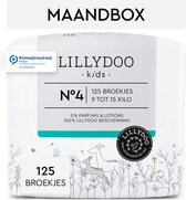 LILLYDOO Huidvriendelijke Luierbroekjes - Maat 4 (9-15 kg) - 125 Stuks - Maandbox