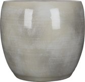 Mica Decorations - lester pot rond gris clair - taille en cm: 35 x 38