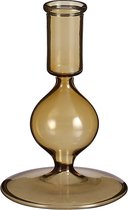 Mica Decorations Trent Kandelaar - H13,5 x Ø9,5 cm - Glas - Lichtgeel