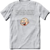 Abraham wil het zelf niet weten T-Shirt | Grappig Abraham 50 Jaar Verjaardag Kleding Cadeau | Dames – Heren - Licht Grijs - Gemaleerd - 3XL