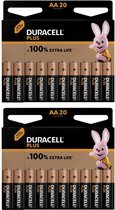 Duracell Plus alcaline 100% AA 40 pack (LR6)