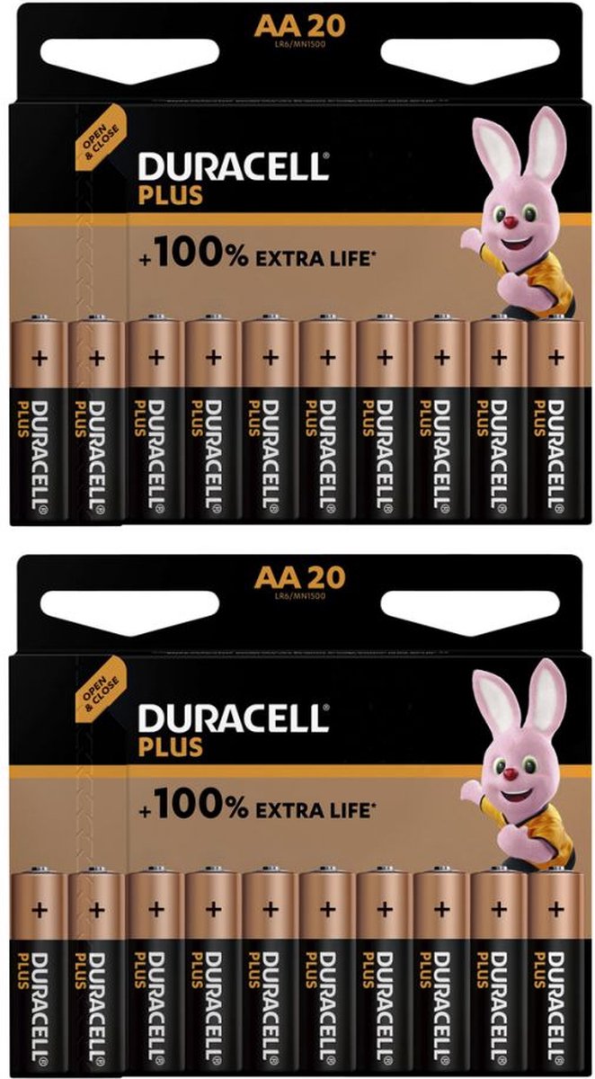 Duracell Plus Alkaline AA batterijen - 40 stuks