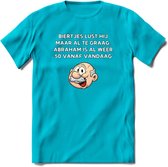 Biertjes lust hij maar al te graag T-Shirt | Grappig Abraham 50 Jaar Verjaardag Kleding Cadeau | Dames – Heren - Blauw - S