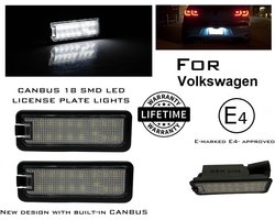OEM Line - LED Kentekenverlichting set voor VW Volkswagen Polo 2G AW GTI R line Arteon T-ROC UP Seat Ibiza Leon Toledo Skoda SuperB CANBUS LED Kenteken lampen verlichting 6000K wit