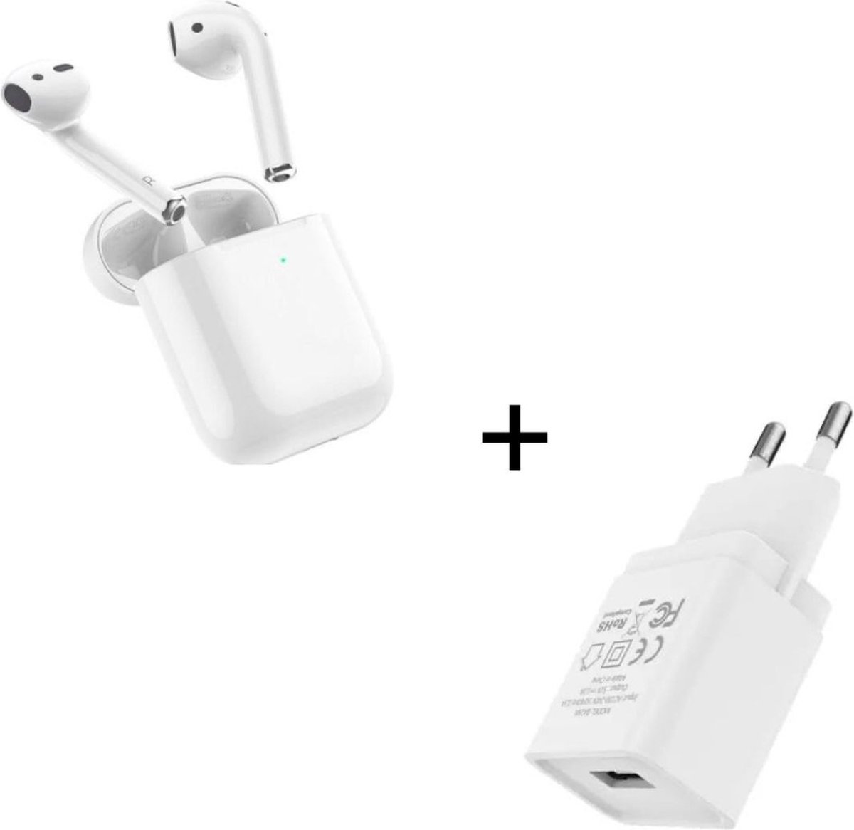 Draadloze Oordopjes - Alternatief EarPods - Bluetooth 5.1 - Geschikt voor IOS & Android - Oplaadcase + Adapter