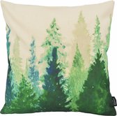 Watercolor Pines Kussenhoes | Katoen/Linnen | 45 x 45 cm