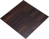 wodewa houtmozaïek I origineel wengé I rechthoekig mozaïek afmeting 30 x 93 mm - de revolutie van hout voor wanden en vloeren 1 stuk