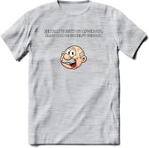 Een halve eeuw nu afgerond T-Shirt | Grappig Abraham 50 Jaar Verjaardag Kleding Cadeau | Dames – Heren - Licht Grijs - Gemaleerd - M