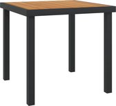 Decoways - Tuintafel 78,5x78,5x74 cm aluminium en HKC bruin