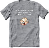 Ja het is echt waar T-Shirt | Grappig Abraham 50 Jaar Verjaardag Kleding Cadeau | Dames – Heren - Donker Grijs - Gemaleerd - L