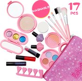 Cickwoo M11 kindermake-up set - 17 stuks - wasbare veilige en niet-giftige cosmetische schoonheidsset - Nagellakset, Glitter Oogschaduw en Lipgloss - voor Meisjes Beste Verjaardag Cadeau en K