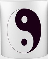 Akyol - Yin Yang Mok met opdruk - yin yang - yoga liefhebbers - yoga - 350 ML inhoud