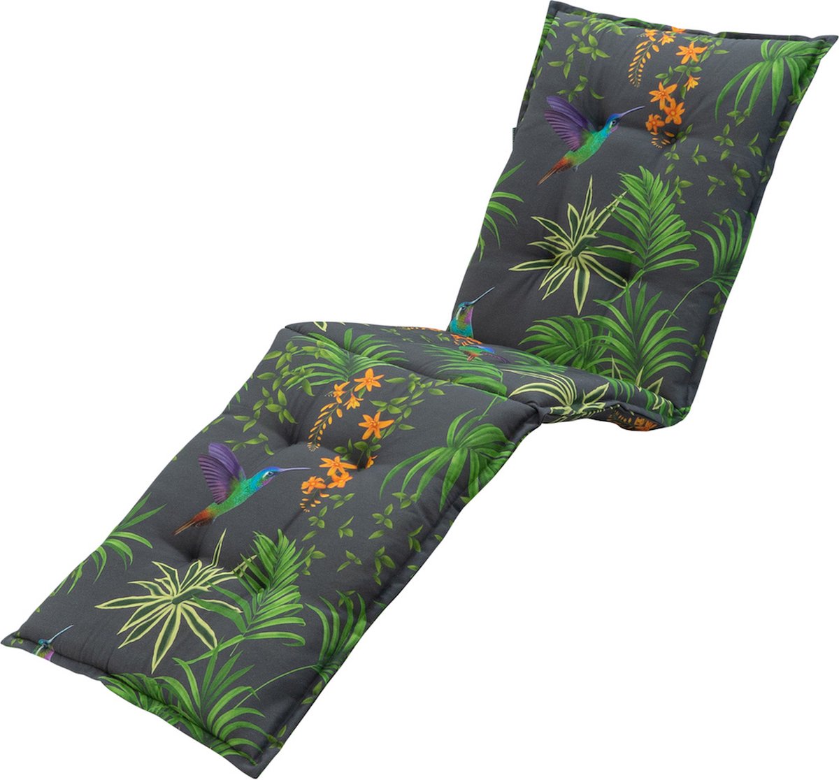 Madison ligbedkussen in celeste grijs, 200 x 60cm, voor loungen in de tuin.