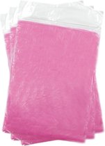 FashionBootZ wegwerp regenponcho roze 100 stuks